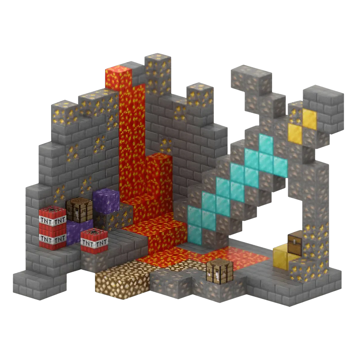 Magnetic Minecraft Blocks (200pcs)